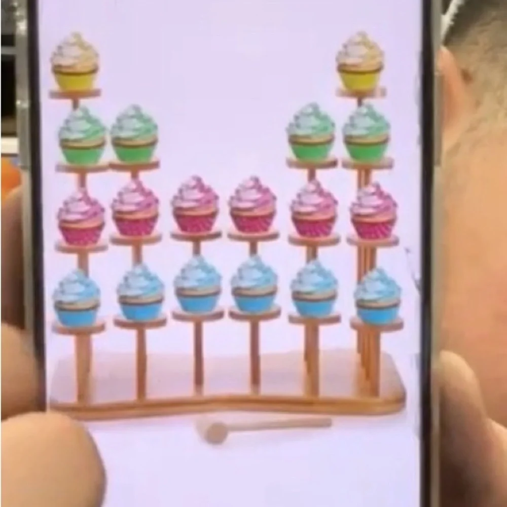 Elegant Wooden Cupcake Stand with Assorted Holders